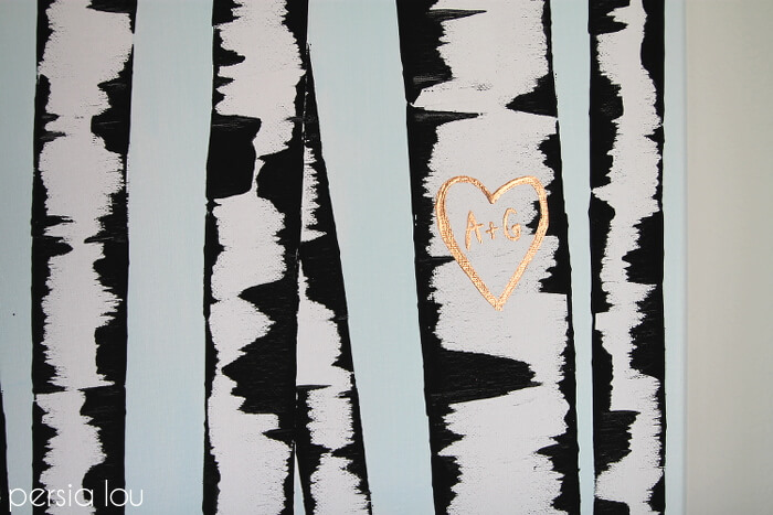 DIY Birch Tree Art - Make your own wall art with this SUPER easy step-by-step tutorial.