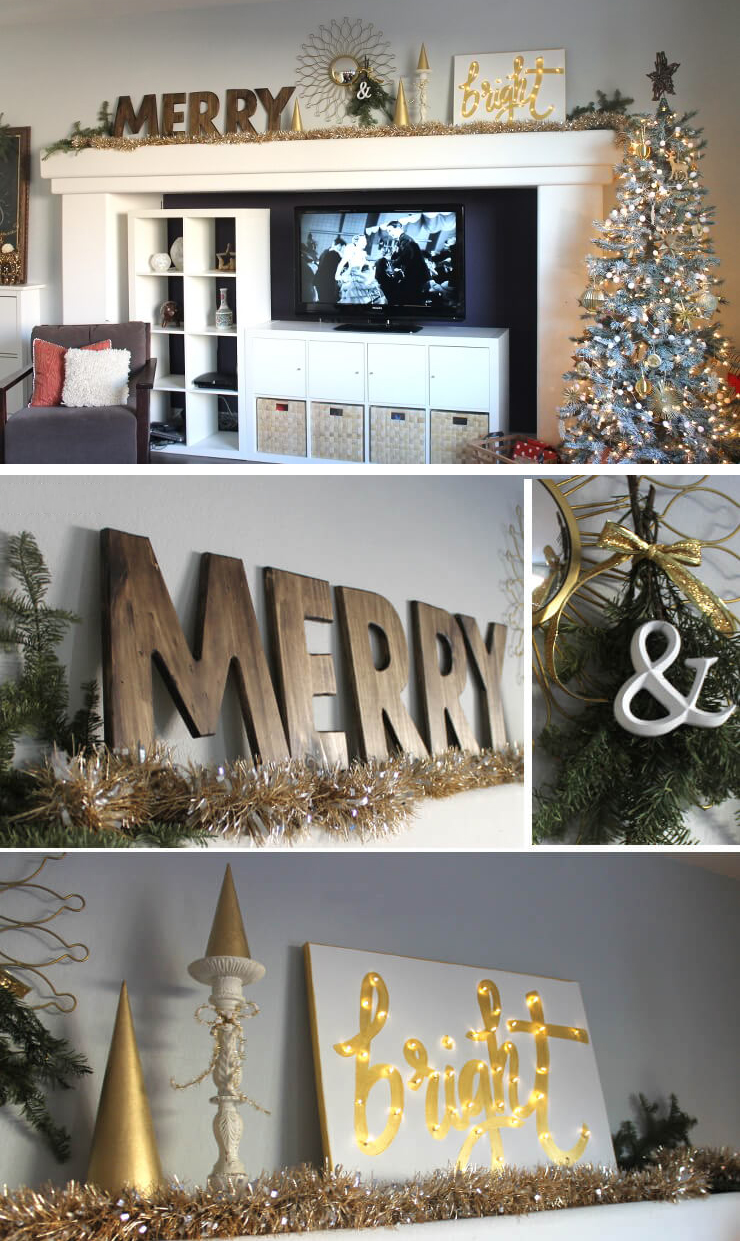DIY Merry and Bright Christmas decor
