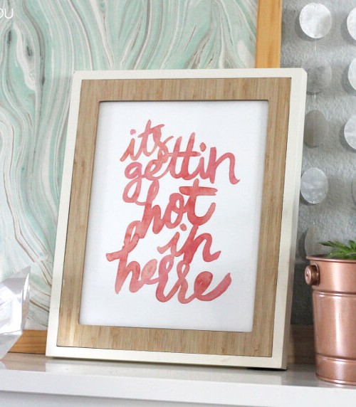 Free Download for summer - watercolor it's getting hot in here printable