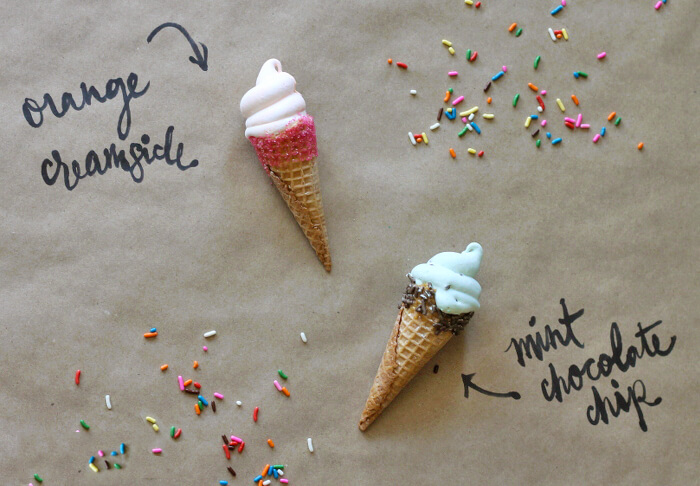 Marshmallow Ice Cream cones - yum!