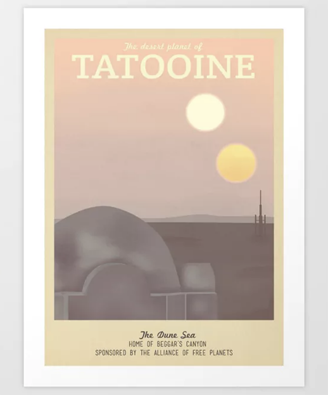 Star Wars Travel Poster - Tatooine