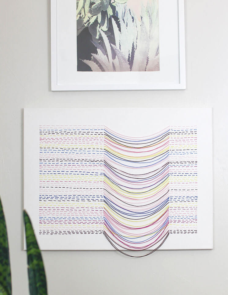 Make your own embroidered canvas wall art