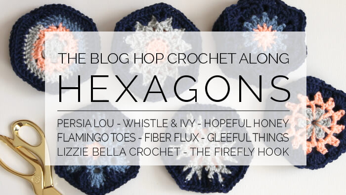 Join us on a crochet along! 8 talented blogger will bring you 8 hexagon patterns and 8 fun projects to make them with! 