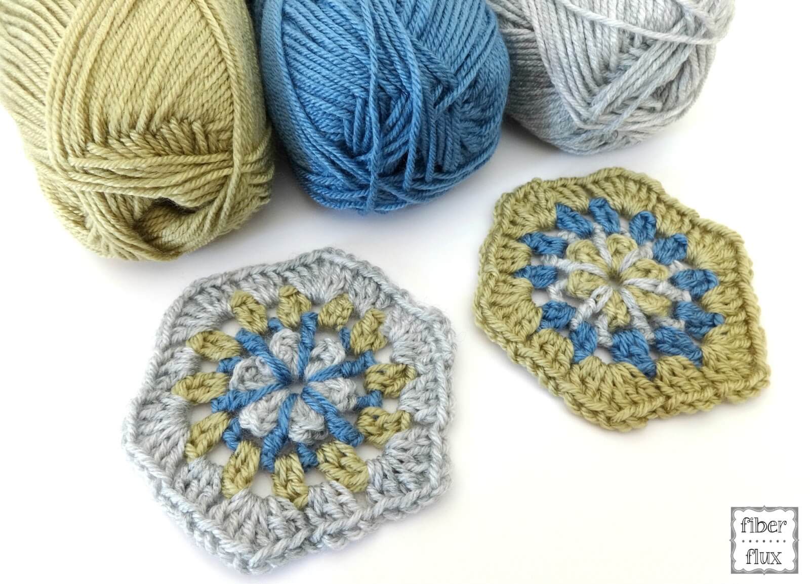 strawflower hexagon motif 2
