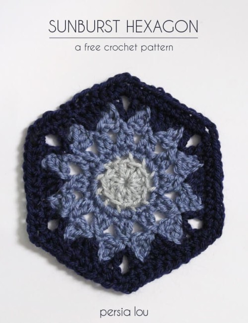 Sunburst Hexagon - free crochet pattern