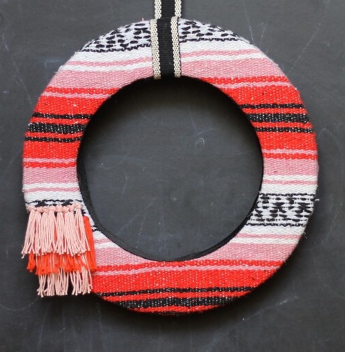 woven blanket wreath