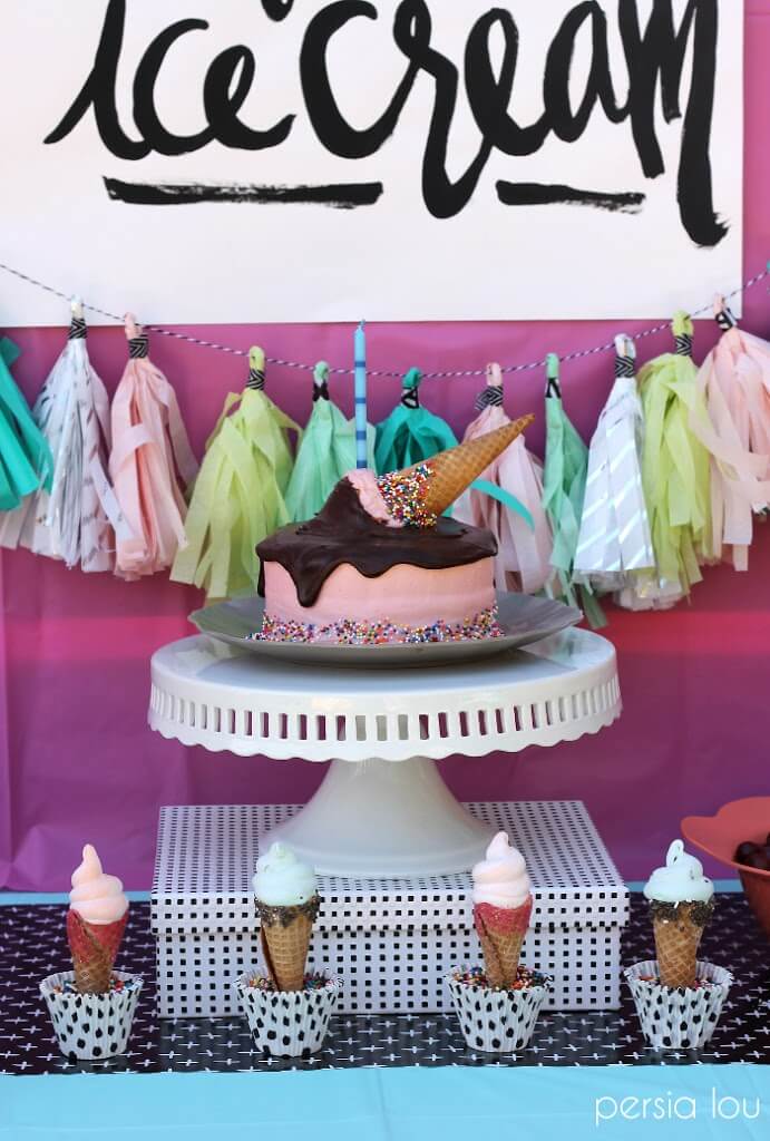 Ice Cream Themed Birthday Party