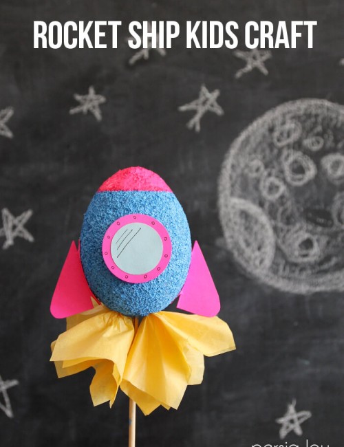 Make a simple and fun rocket ship craft with your kids.