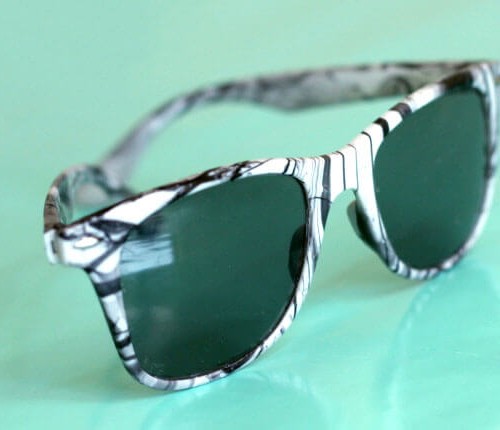 DIY marbled sunglasses