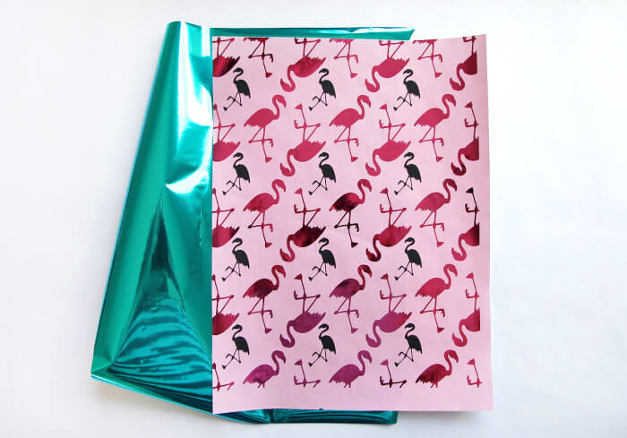 diy metallic wrapping paper