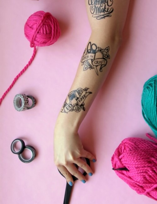 Make your own temporary tattoos perfect for craft and DIY lovers. Three styles for free download.