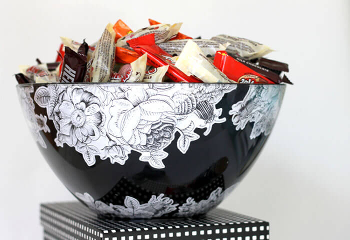 make your own creepy & pretty Halloween treat bowl 