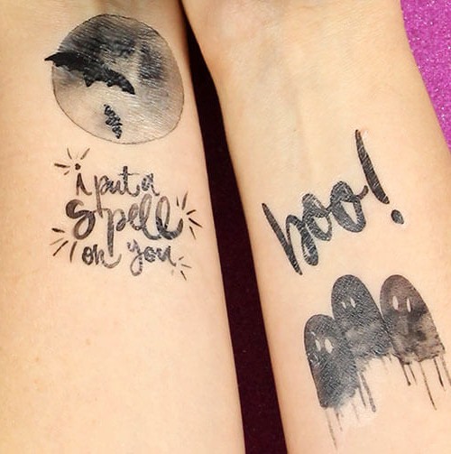 make your own watercolor temporary tattoos - free printable designs from www.persialou.com