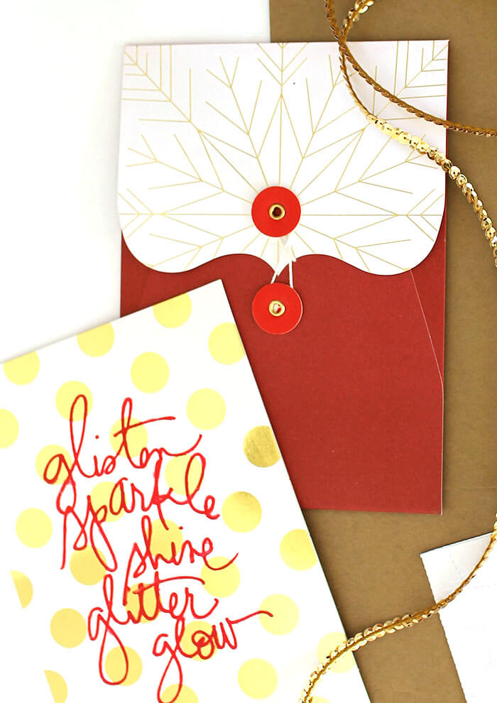 screen printed holiday gift bags and cards