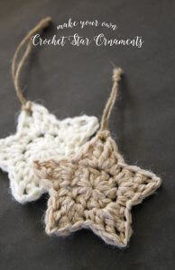 simple crochet star Christmas ornaments - free pattern