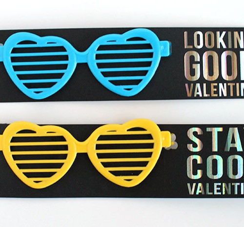 free printable glasses valentines - great non-candy, allergy free valentine idea