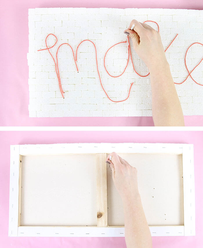 DIY brick and neon sign - so easy to make! No special tools required. Make whatever word or phrase you like