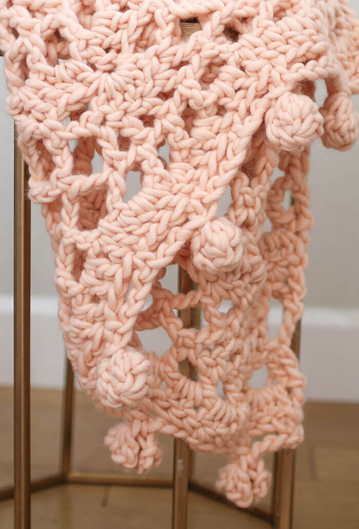 Crochet this gorgeous crocheted blanket easily and quickly with a kit from We Are Knitters.