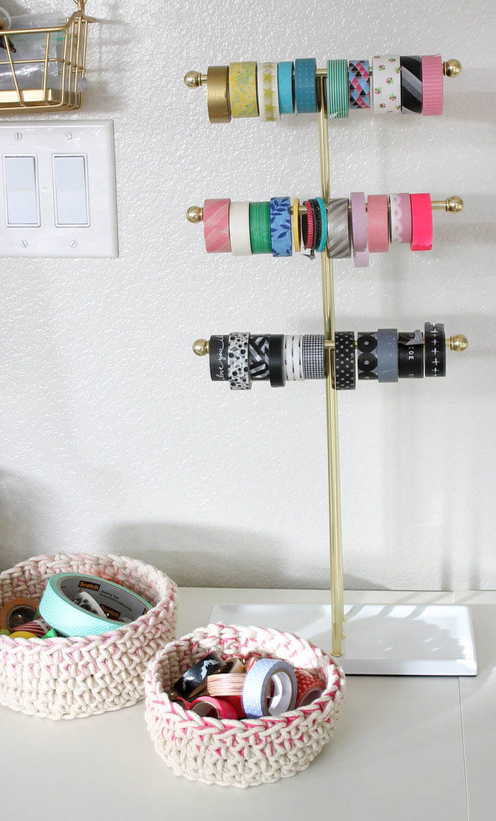 A colorful and organized craft room - lots of fun storage ideas!