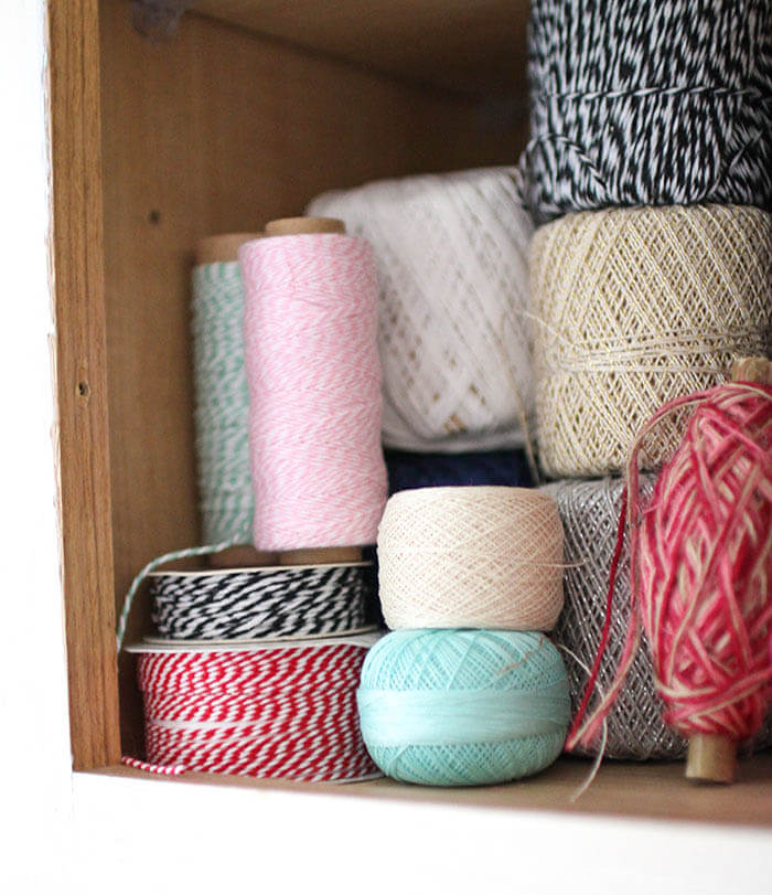 A colorful and organized craft room - lots of fun storage ideas!
