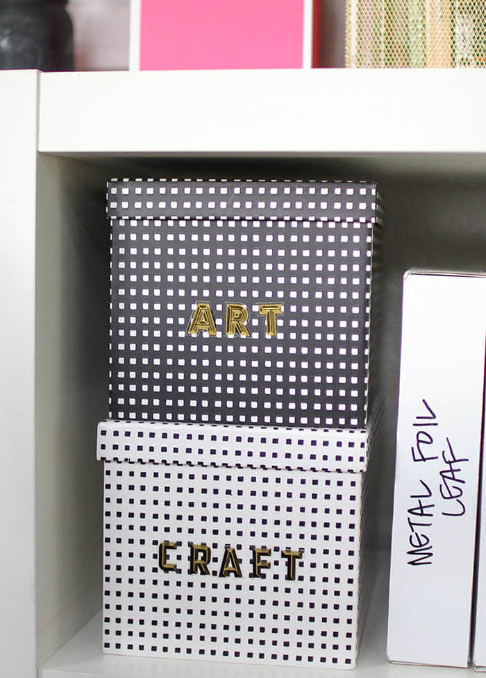 A colorful and organized craft room - lots of fun storage ideas!