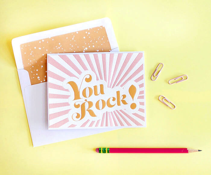 get the look of letterpress - diy letterpress look notecards with the silhouette curio