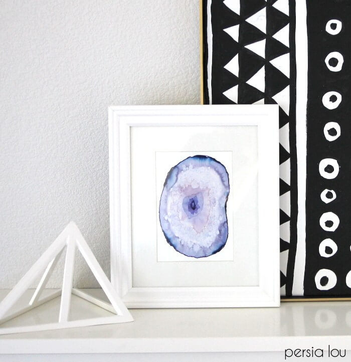 how to paint watercolor agate slices