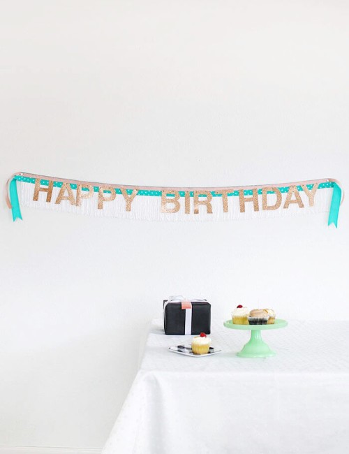 DIY Fringe Banner - simple and fun for birthdays and parties