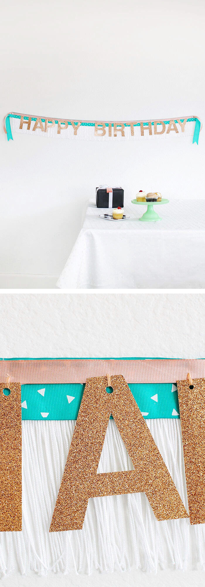 DIY Fringe Banner - simple and fun for birthdays and parties