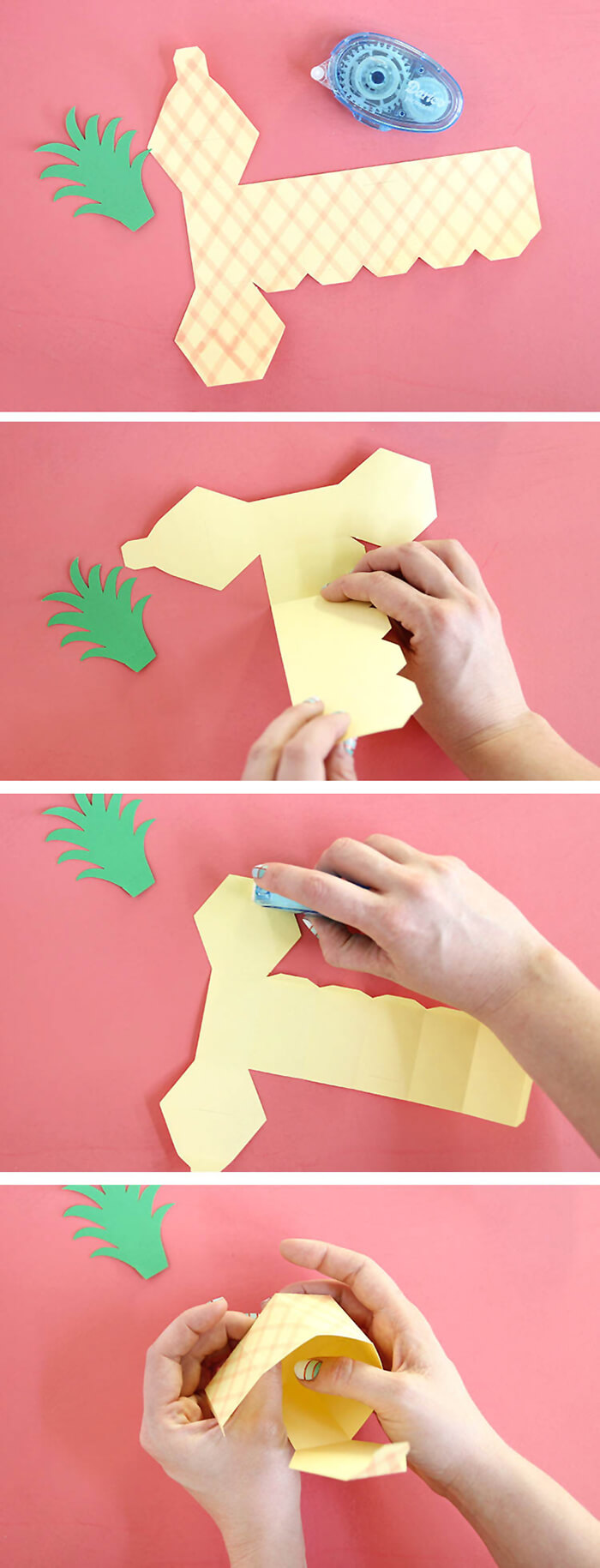 DIY Pineapple Box - make cute little paper boxes for holding small treats and other goodies. Easy to make with free template. 