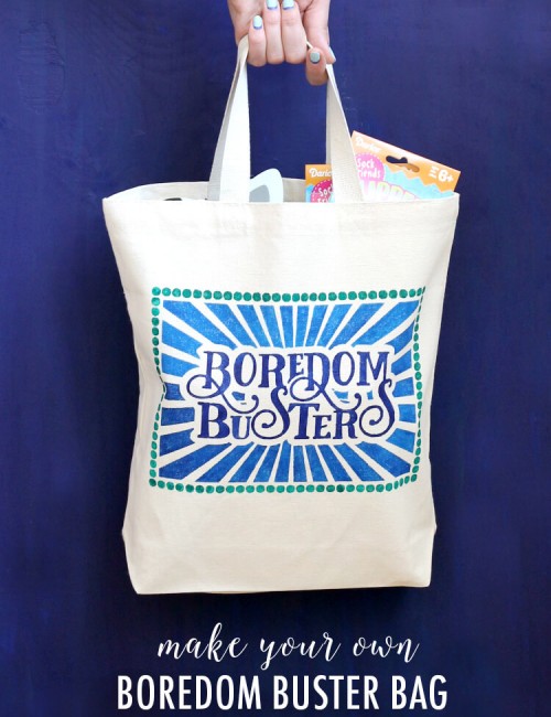 Kids Boredom Busters Bag - simple project to keep the kids busy this summer or while traveling
