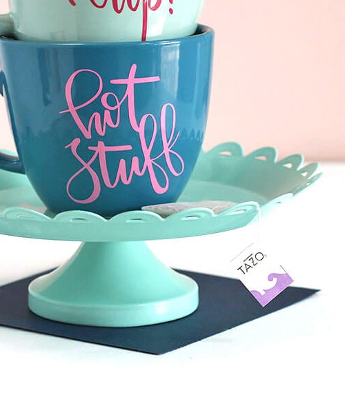 personalized DIY mugs with yummy tazo tea