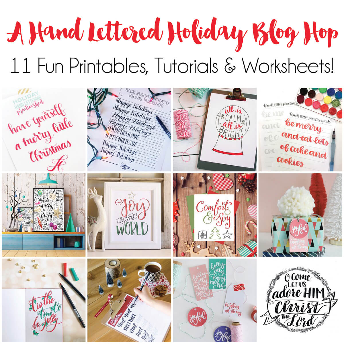 a hand lettered holiday blog hop