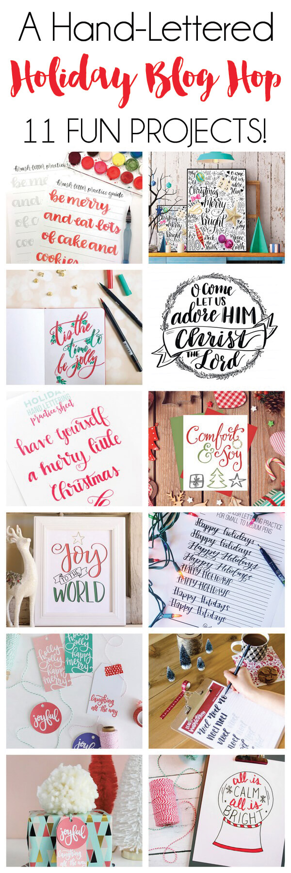 hand lettered holiday projects