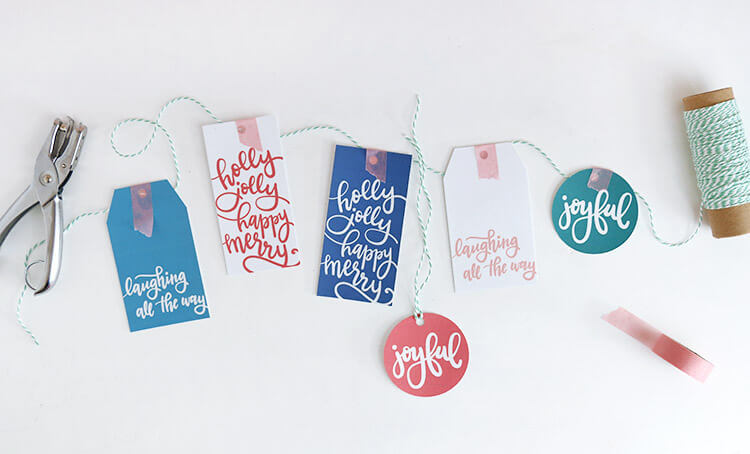 free hand lettered printable christmas gift tags - these are so cute