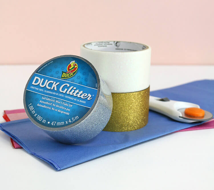 DIY Tape Bows - Glittery Gift Wrap Idea