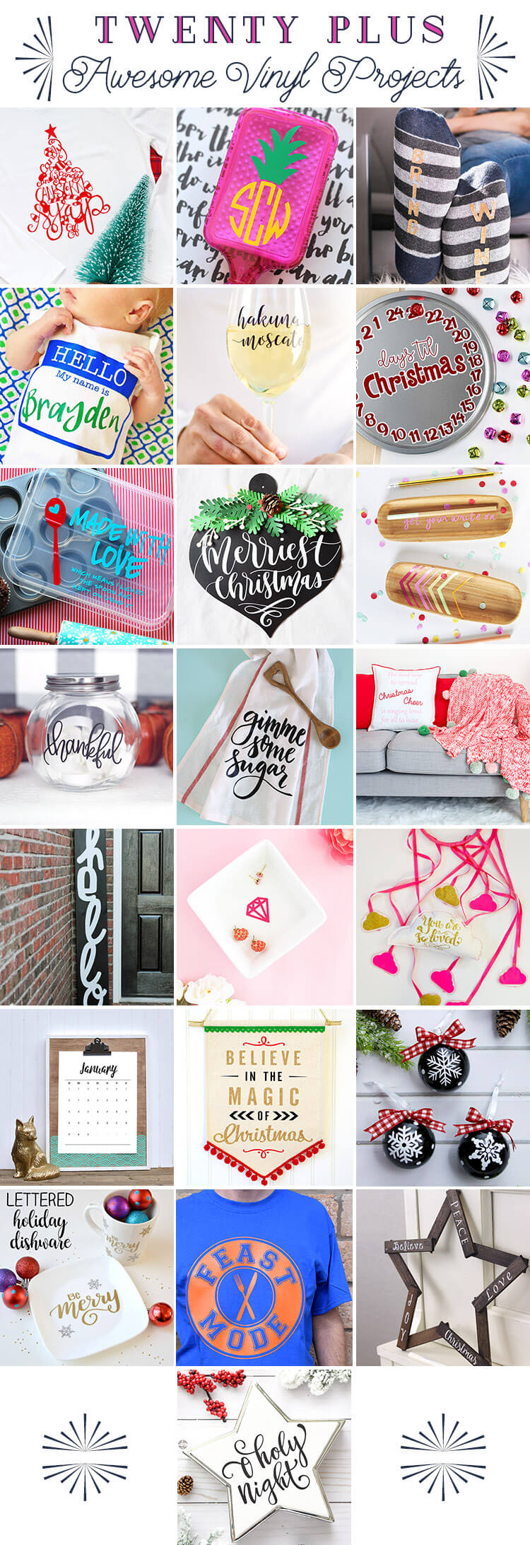 over 20 awesome projects to make with vinyl and your silhouette or cricut