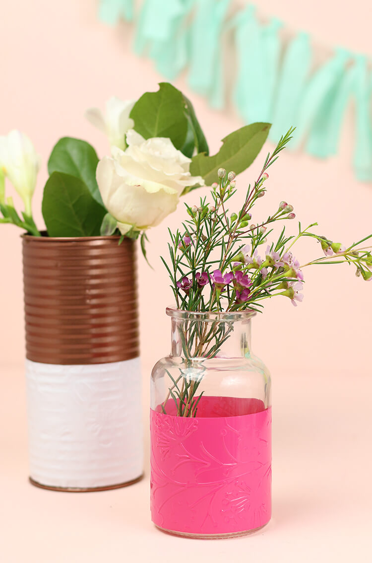 diy embossed vases
