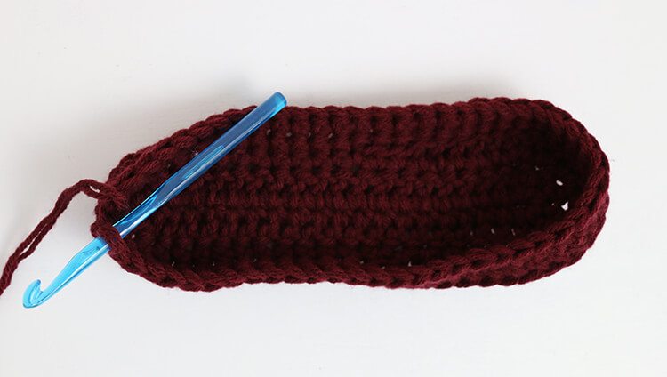 round 4 - crochet slippers pattern