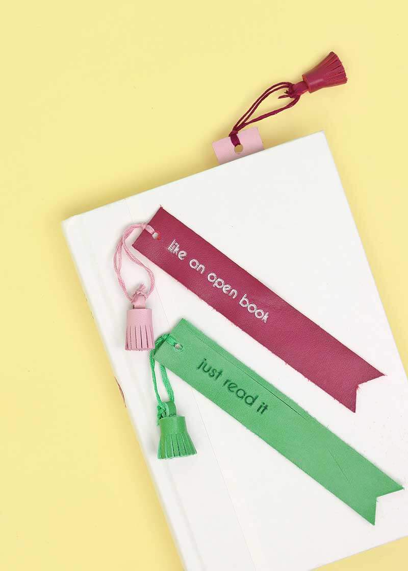DIY Leather Bookmarks - How to Emboss and Cut Leather with the Silhouette Curio