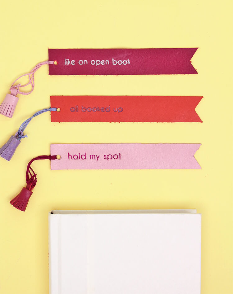 DIY Leather Bookmarks - How to Emboss and Cut Leather with the Silhouette Curio