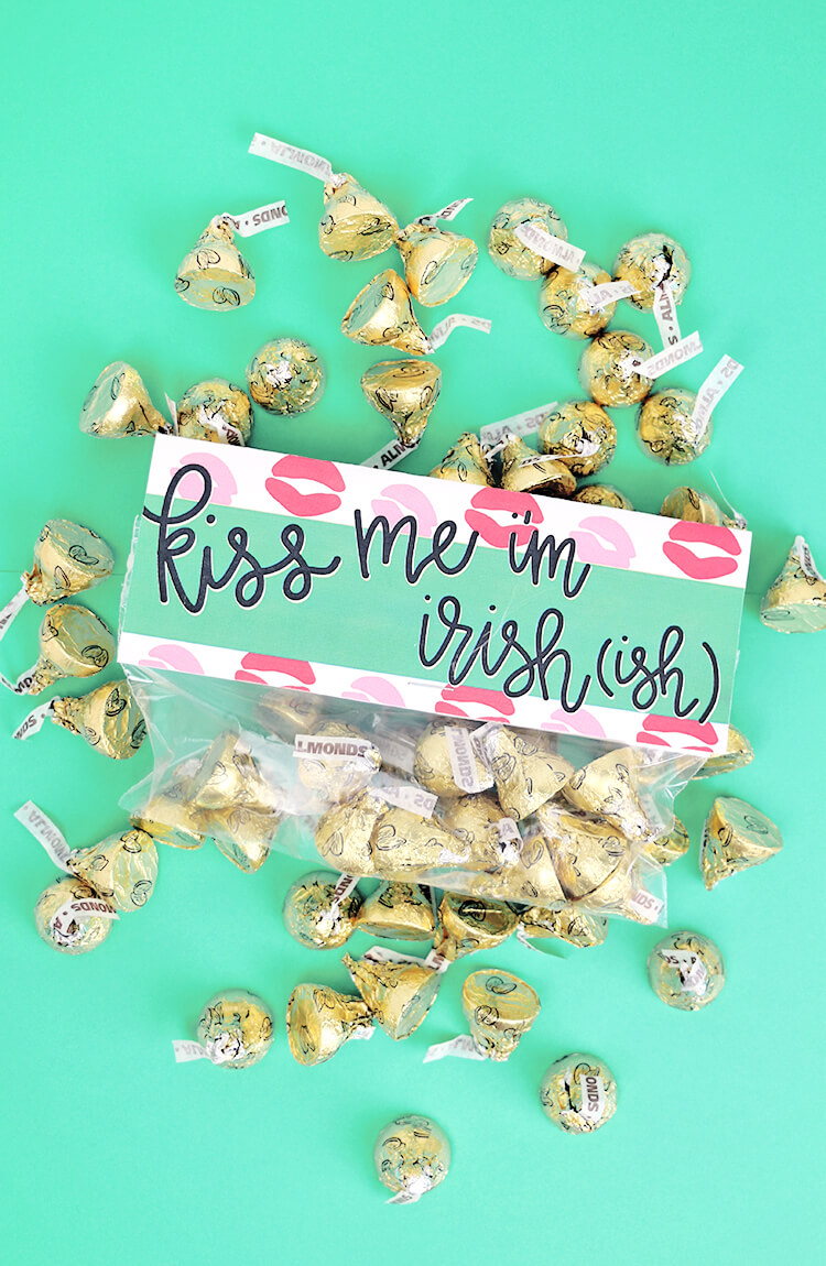Kiss Me I'm Irish(ish) St. Patrick's Day Gift Idea with printables
