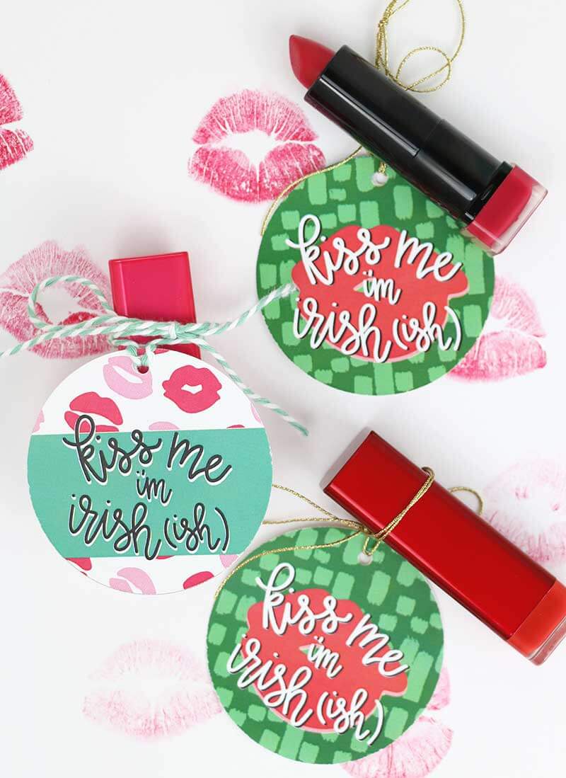 Kiss Me I'm Irish(ish) St. Patrick's Day Gift Idea with printables