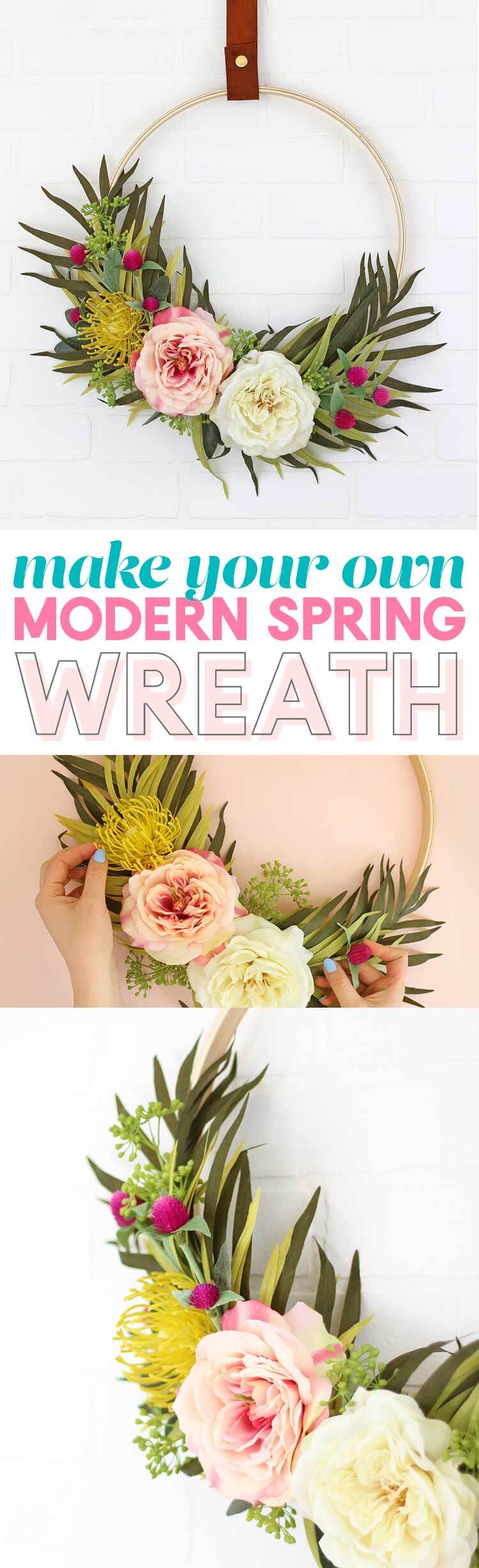 Make your own DIY Modern Spring Wreath