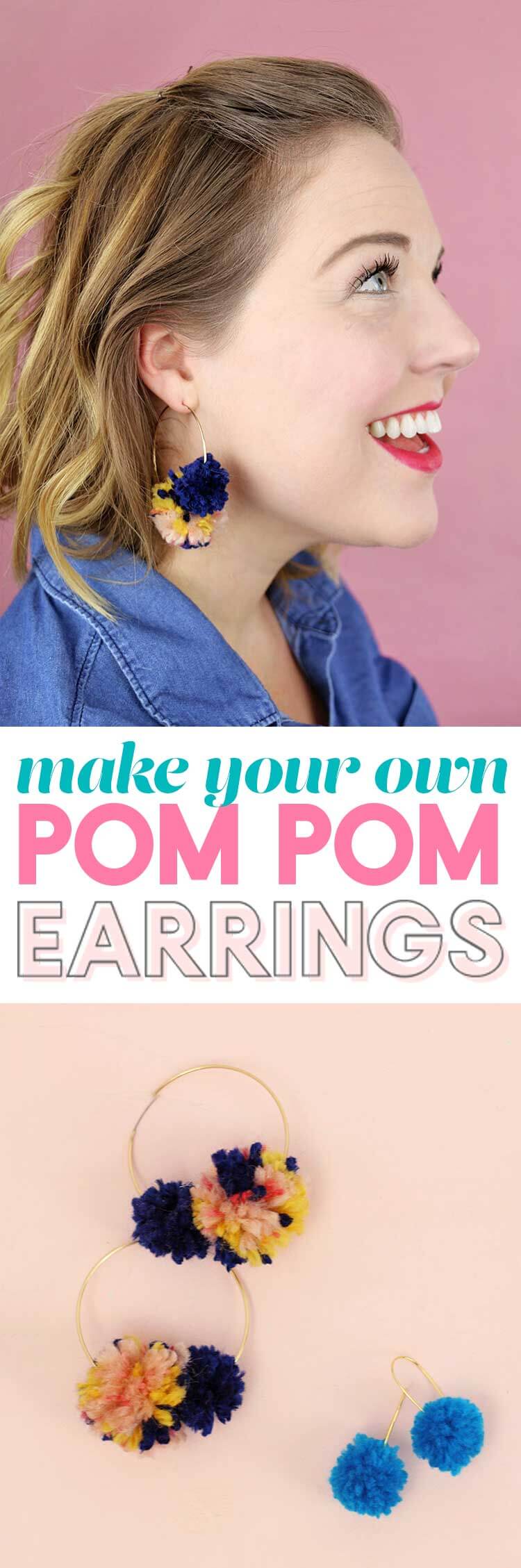 Make your own DIY Pom Pom Earrings - video tutorial