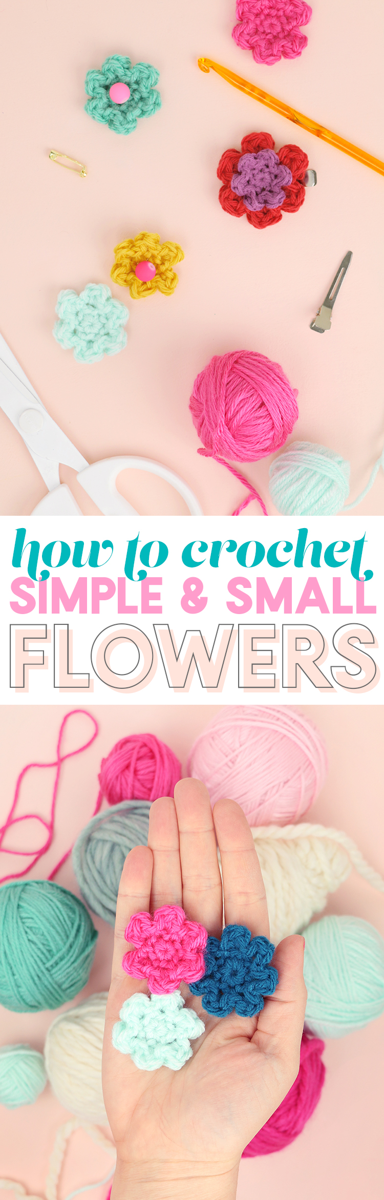 how to crochet flowers - simple flower pattern
