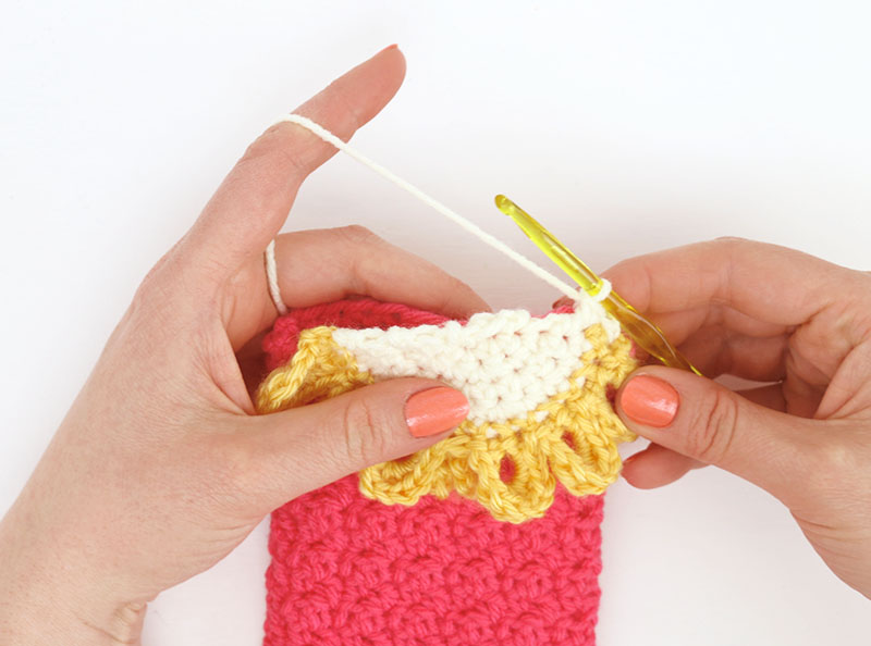 crochet on flap crochet glasses case