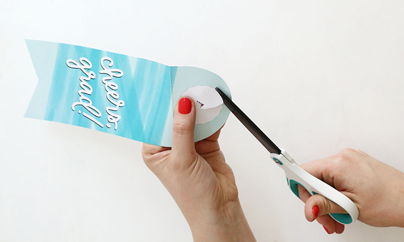 cut out circle bottle tag