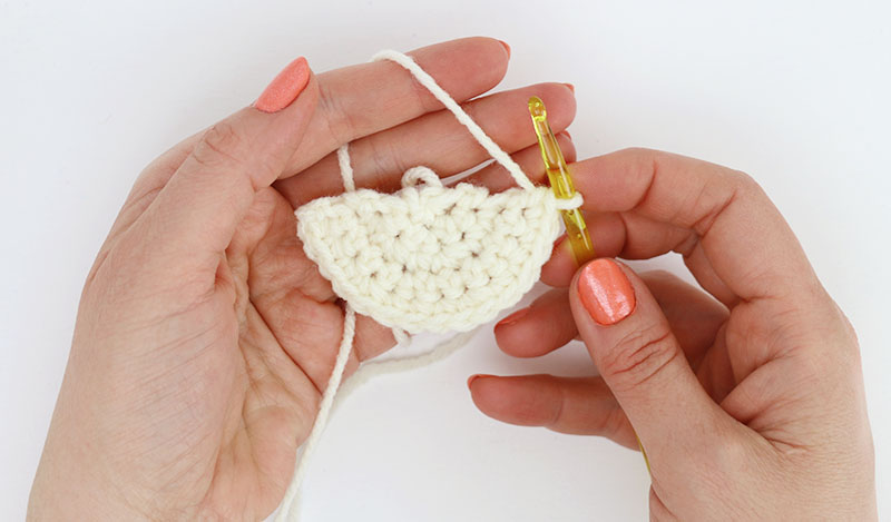daisy flap crochet glasses pouch