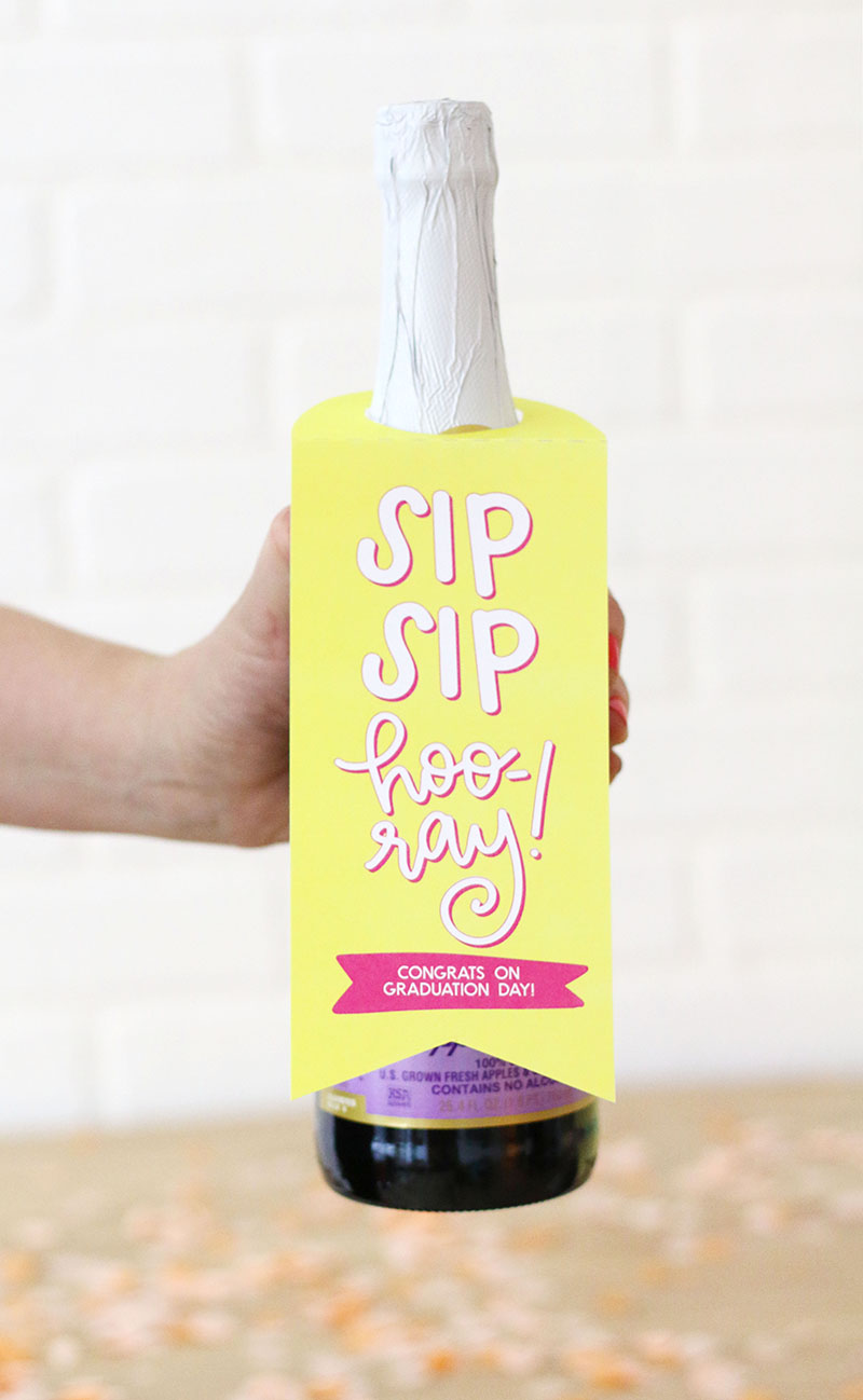 graduation gift idea - printable bottle tags